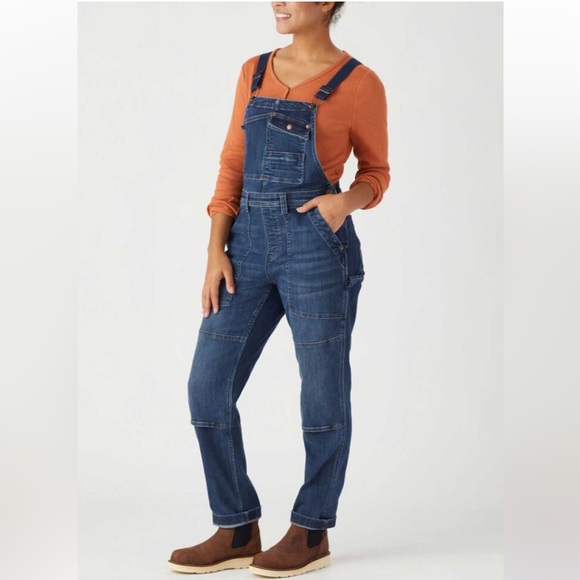 Duluth Trading Co Denim - Duluth Double Flex Denim CoolMax Overalls Womans Large Regular